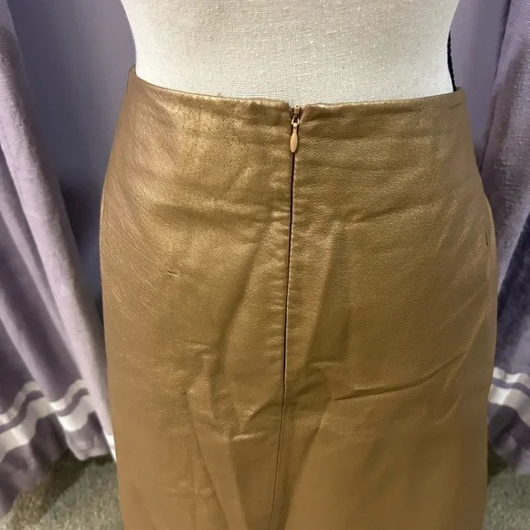 Vintage Venezia Metallic Leather Skirt - Picture 5 of 5